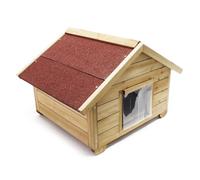 Wiltec Niche de chat Taille S - 680 x 530 x 470 mm - avec Porte, Toit