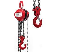 Wiltec Palan à chaîne 2 t – 150 x 150 x 140 mm – Longueur chaîne 3 m – Hauteur levage 2,5 m – Acier – Levage simple de charges – Poulie a chaine Agriculture Sylviculture Industrie Paysagisme Atelier