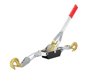 Wiltec Palan manuel à câble - Charge max. 2000 kg - 2,2 m - en Acier - avec 2 transmissions et 2 crochets - Treuil de traction Cabestan pour Levage Traction dans Jardinage Sylviculture Bateau