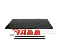 Wiltec Panneau porte-outils mural 1200 x 20 x 600 mm 3x Paroie perforée 17 supports crochets Mur de Rangement outillages Suspens