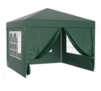 Wiltec Pavillon 3 x 3 m en Vert avec Protection UV 50+, Gazebo de Jardin avec côtés Amovibles, Tente de réception avec fenêtres pour terrasses et Festivals, par Exemple