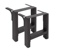 WilTec Pieds de Table Basse Chevet en Profil carré - 300 x 240 x 430 mm - Couleur Noire - en Acier - Revêtement par Poudre - Piètement Banquette pour Plan de Travail