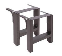 WilTec Pieds de Table Basse Chevet en Profil carré - 400 x 240 x 430 mm - Couleur Noire - en Acier - Revêtement par Poudre - Piètement Banquette pour Plan de Travail