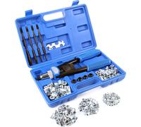 Wiltec Pince à riveter Jeu 5 Mandrins 150 Écrous à sertir M5/M6/M8/M10/M12 30 pcs. chaque Riveteuse
