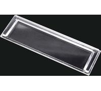 Wiltec Plaque couverture porte-nom – 92,5 x 28,5 mm – pour Découpe 89,5 x 24,5 mm – Boîte aux lettres, Boîte postale