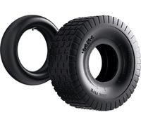 Wiltec Pneu 18x8.50-8 et Chambre à air – Valve coudée – 460 x 460 x 215 mm – 4 PR – capacité de charge 370 kg – pour Tondeuse à gazon Tracteur à pelouse Brouette Chariot Diable