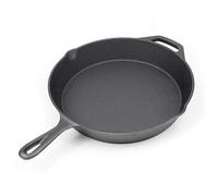 Wiltec Poêle à frire en Fonte Ø30cm avec Manche et Bec verseur Accessoires cuisson Effet Anti-adhésif naturel Cuisine