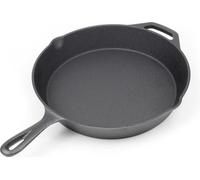 Wiltec Poêle à frire en Fonte Ø30cm avec Manche et Bec verseur Accessoires cuisson Effet Anti-adhésif naturel Cuisine
