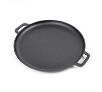 Wiltec Poêle en Fonte Ø34,5cm avec Double poignées Cuisson polyvalente Extérieure Feu de bois Barbecue Outdoor Effet antiadhésif Faitout