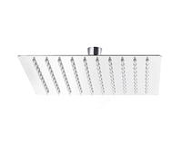 Wiltec Pommeau de douche Carré 25x25cm Tête de douche Jet Effet pluie Acier inoxydable Accessoire salle de bains Spa à domicile