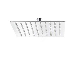 Wiltec Pommeau de douche Carré 30x30cm Tête de douche Jet Effet pluie Acier inoxydable Accessoire salle de bains Spa à domicile