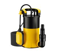 Wiltec Pompe à eau immergée à aspiration plate 550 W - Jusqu’à 1 mm - 12500 l/h - Refoulement max. 7 m, profondeur max. 7 m - Interr