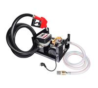 Wiltec Pompe à Fuel Gasoil bio Autoaspirante - 230 V / 550 W / 50 l/min - Hauteur d'aspiration max. 30 m - avec Pistolet de distribution à arrêt automatique et Soupape by-pass