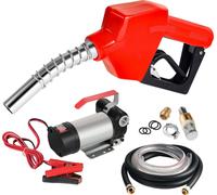 Wiltec Pompe à Fuel GasoilAutoaspirante – 12 V / 150 W / 40 l/min – avec Pistolet de distribution automatique, Tuyau et clapet de pied – Pour gazole et huile de chauffage