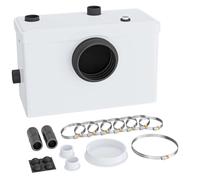 Wiltec Pompe de relevage 3/1 - 600 W - avec 3 entrées - Hauteur de refoulement max. 10 m - Eaux usées Eaux chargées Pompage - Station de relevage pour Lavabo, Douche, Toilette, WC