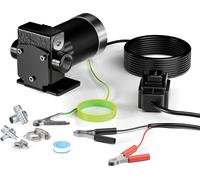 Wiltec Pompe de transfert essence et diesel - pompe 75 W - débit 14 l/min - refoulement max. 6 m, aspiration max. 1,5 m - Transvasement vide fût