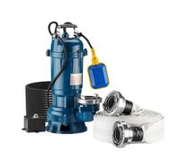 Wiltec Pompe eaux usées 550 W 16.200 l/h avec tuyau 20 m