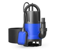 Wiltec Pompe électrique pour eaux sales - Submersible - 550 W / 10500 l/h - Refoulement max. 7 m - avec Flotteur - Particules jusqu’à Ø 35 mm - Arrosage Irrigation Jardinage Évacuation Drainage