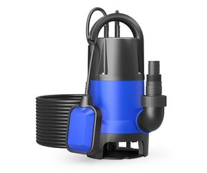Wiltec Pompe électrique pour eaux sales - Submersible - 750 W / 12500 l/h - Refoulement max. 8 m - avec Flotteur - Particules jusqu’à Ø 35 mm - Arrosage Irrigation Jardinage Évacuation Drainage
