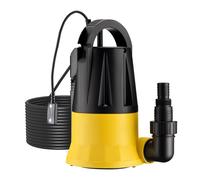 Wiltec Pompe immergée avec capteur de niveau d’eau - 400 W, 7300 l/h - Base inox - Refoulement max. 7,5 m, profondeur max. 7 m - Thermorégulateur - Pompe submersible Eau propre