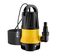 Wiltec Pompe immergée avec capteur de niveau d’eau - 550 W, 12500 l/h - Refoulement max. 7 m, profondeur max. 7 m - Thermorégulateur - Pompe submersible Eau sale