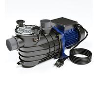 Wiltec Pompe piscine 180 W - Débit 10800 l/h - Hauteur refoulement 8 m - Pompe de filtration et de circulation pour Filtre Eau - Poo