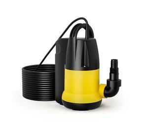 Wiltec Pompe pour Eaux usées Bleue 250W Pompe submersible 0,55 bar Débit 6000 l/h avec Câble 10m Hauteur de refoulement 5,5 m Particules jusqu'à Ø5mm Évacuation Drainage Chantier