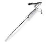 Wiltec Pompe vidange Huile Pétrole Diesel à levier - débit 16-18 l/min - Conduite 470-870 mm, Raccord pour fût G2 - Aspiration et Tr