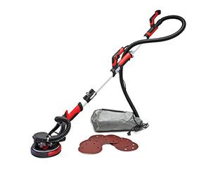 Wiltec Ponceuse de plafond girafe - 750 W - avec Ø Disque de meulage 225 mm/Tige télescopique / 6 disques de ponçage - pour Affûtage Lissage Meulage Mur Cloison sèche