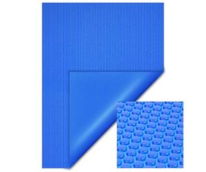WilTec Pool Solarfolie 5x8m Blau Poolabdeckung Solarplane Poolheizung 120µ