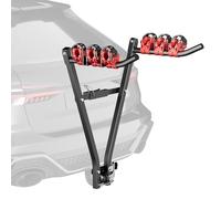 Wiltec Porte vélos d’attelage - capacité 3 vélos, 45 kg - en Acier Q235 - pour Boule d’attelage - vélos tout terrain, VTT, VAE, vélo