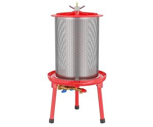 Wiltec Presse hydraulique - 480 x 480 x 900 mm - capacité 40 L, pression max. 3 bars - en Acier inoxydable - Pressoir pour Jus de pomme poire raisins baies - Vin Cidre