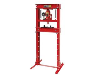 Wiltec Presse hydraulique Presse atelier Presse cadre - 680 x 600 x 1500 mm - Force de pressage 20 t - Manomètre Vérin Piston - Atelier réparations alignements