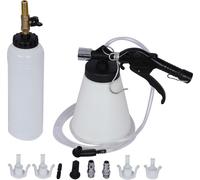 Wiltec Purgeur liquide de freins – Capacité de réservoir 1 L – Pression 6-12 bars – avec Adaptateurs – Outil air comprimé Voiture pour entretien véhicule