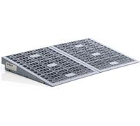 Wiltec Rampe d'accès de seuil – Hauteur 0-25 / 25-50 / 50-76 mm – Largeur 810mm – Modulable pour Fauteuil roulant & Déambulateur – avec Surface antidérapante – Ajustable Découpage sur mesure