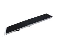 Wiltec Rampe d'accès pour Chien et Animaux - 1850 x 380 x 47 mm - capacité 110 kg - Une Fois Pliable - en Aluminium - avec Surface antidérapante Embarquement Voiture