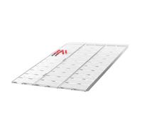 Wiltec Rampe de chargement 2150 x 1180 x 50 mm - pliable en 3 - capacité de charge max. 340 kg - profil à plaques - en Aluminium - R