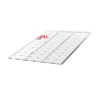 Wiltec Rampe de Chargement 2150 x 1180 x 50 mm - Pliable en 3 - capacité de Charge Max. 340 kg - Profil à plaques - en Aluminium - Rampe d'accès Utilitaire Moto ATV Quad remorque