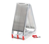 Wiltec Rampe de Chargement 2280 x 288 x 100 mm - Pliable en 3 - capacité de Charge Max. 270 kg - Profil à Trous - en Aluminium - Rampe d'accès Utilitaire Moto ATV Quad remorque