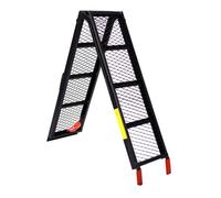 Wiltec Rampe de Chargement Pliable 2030 x 282 x 44 mm - capacité de Charge Max. 340 kg - Profil à Grille - en Acier - Rampe d'accès Utilitaire Moto ATV Quad remorque