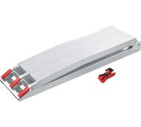 Wiltec Rampe de chargement pliable 2150 x 280 mm – capacité de charge max. 340 kg – en Aluminium – profil perforé – Rampe d'accès utilitaire moto ATV quad remorque