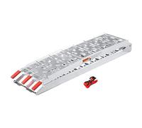 Wiltec Rampe de Chargement Pliable 2230 x 290 x 100 mm - capacité de Charge Max. 340 kg - en Aluminium - Profil à Trous - Rampe d'accès Utilitaire Moto ATV Quad remorque