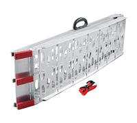 Wiltec Rampe de Chargement Pliable 2260 x 295 mm - capacité de Charge Max. 340 kg - en Aluminium - Profil à Trous - Rampe d'accès Utilitaire Moto ATV Quad remorque
