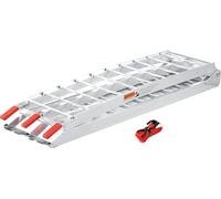 Wiltec Rampe de chargement pliable 2260 x 305 mm – capacité de charge max. 340 kg – en Aluminium – profil à barres – Rampe d'accès utilitaire moto ATV quad remorque