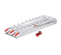 Wiltec Rampe de Chargement Pliable 2260 x 305 mm - capacité de Charge Max. 680 kg - en Aluminium - Profil à Barres - Rampe d'accès Utilitaire Moto ATV Quad remorque