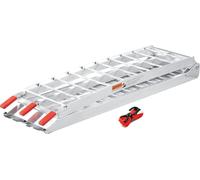 Wiltec Rampe de chargement pliable 2260 x 305 mm – capacité de charge max. 680 kg – en Aluminium – profil à barres – Rampe d'accès utilitaire moto ATV quad remorque