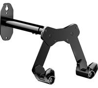 Wiltec Range-vélo mural pour 1 bicyclette – 398 x 167 x 326-426 mm – Capacité 25 kg – Diamètre de tube max. 55 mm – en Acier, Plastique, Silicone – Rack à vélo, Support rangement