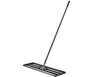 Wiltec Râteau de nivellement 760 x 254 x 2050 mm Vert 3,6 kg Acier Fin Raclette de Gazon Niveleur avec Manche 2 m Extensible Racloir Polyvalent Jardin Aménagement extérieur Golf