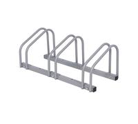 WilTec Râtelier pour 3 vélos, 705 x 330 x 270 mm, Extensible, Montage au sol, Support bicyclette en acier galvanisé A3, Pied béquille de stationnement