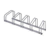 Wiltec Râtelier pour 5 vélos, 1305 x 320 x 265 mm, Extensible, Montage au sol, Support bicyclette en acier galvanisé A3, Pied béquil